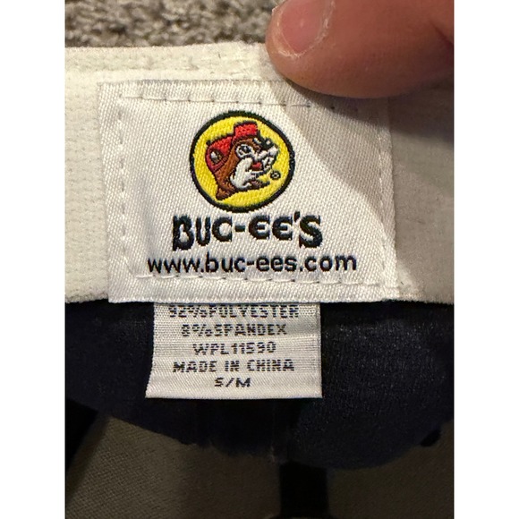 Buc-ees Beaver Logo Embroidered Grey Heather Baseball Cap Size S/M Fitted Hat - Picture 8 of 9